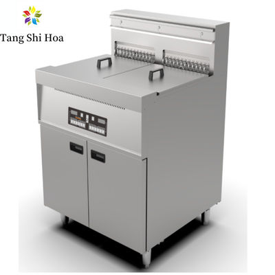 28L+14L+14L ηλεκτρικό Fryer μικροϋπολογιστών ανοξείδωτου με 3 τοποθετεί σε δεξαμενή 4 καλάθια